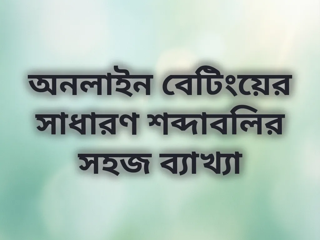 বেটিং শব্দাবলি